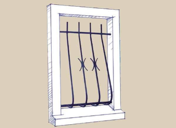 schema d'une grille de défense papillon