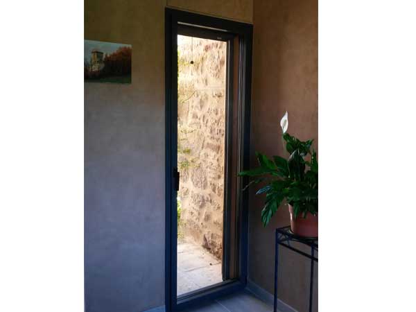 Porte-fenêtre Alu gris anthracite